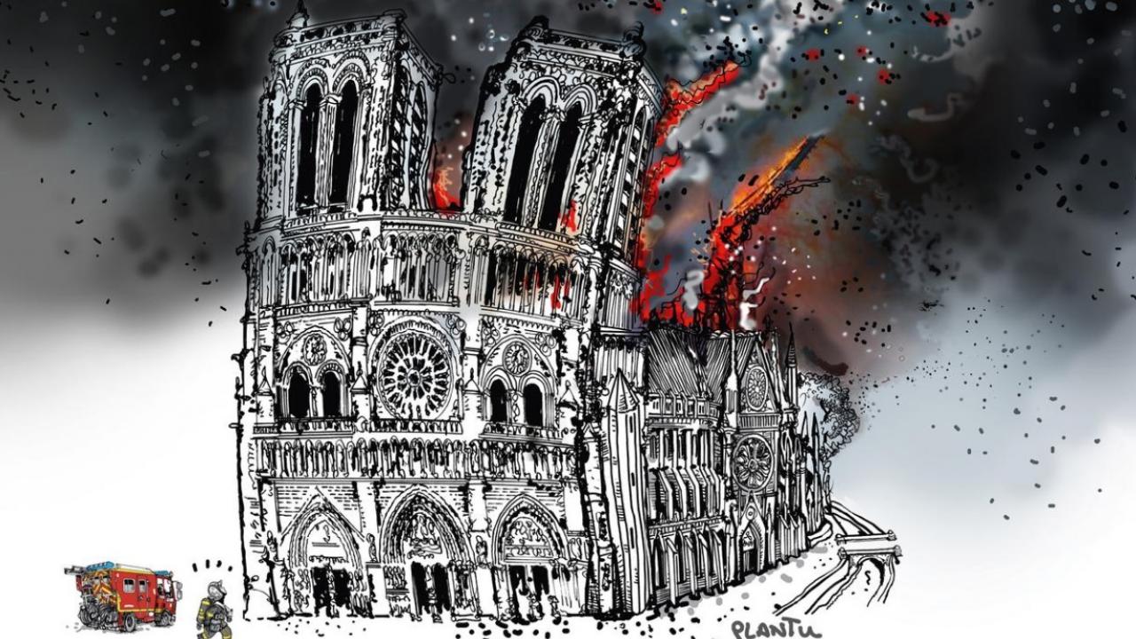 Notre Dame brûle